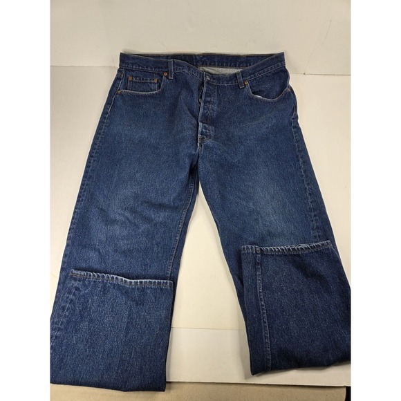 Levi's 501 XX Selvedge Blue Denim Sz 44x34 Button Fly Men USA CowboyCore Western - Picture 1 of 13
